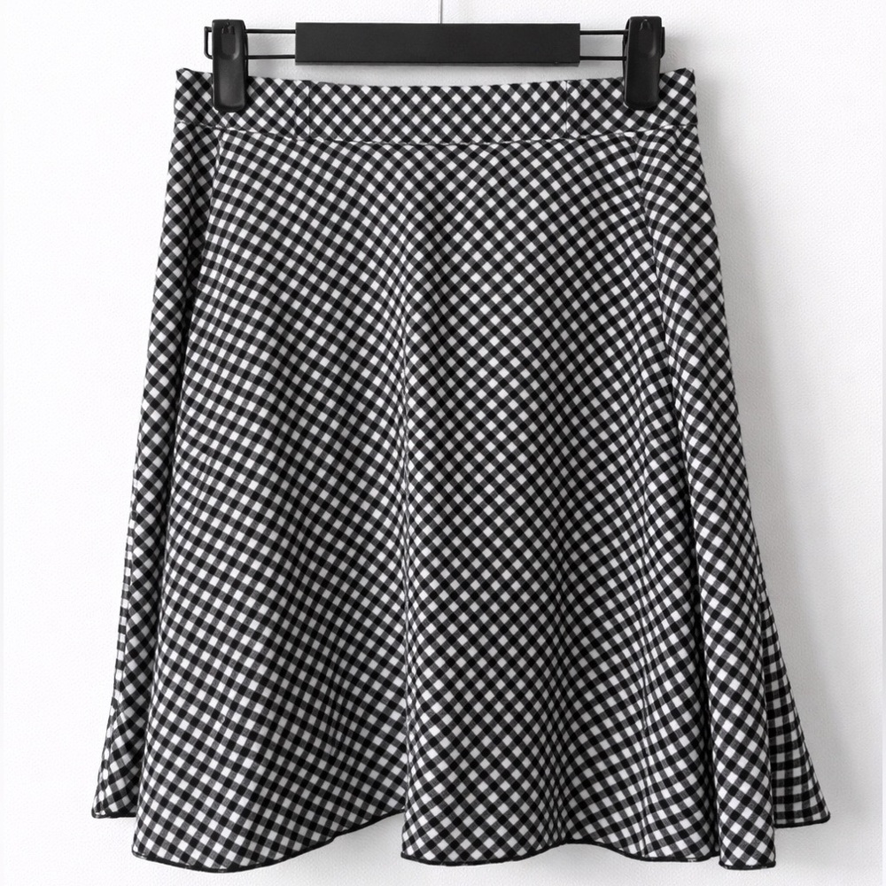 Talula Black White Gingham Mini Skirt Pockets Cottagecore Size 2
